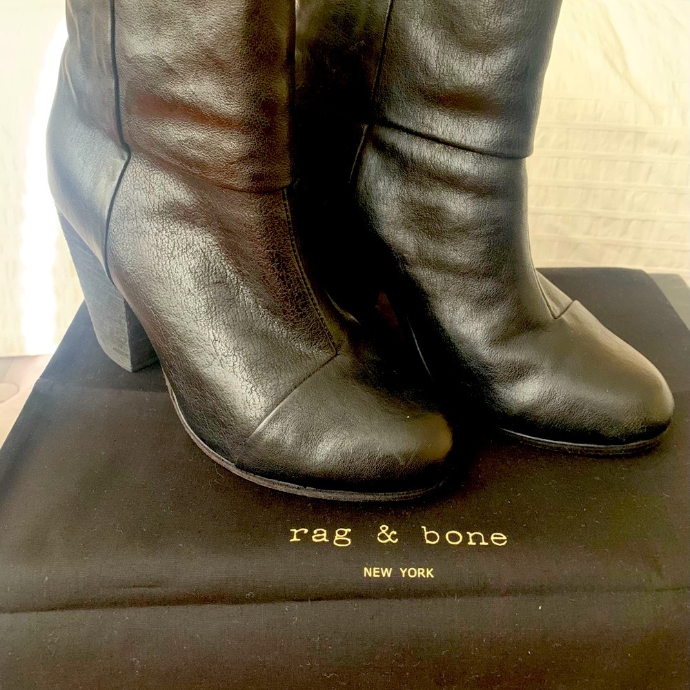 Rag & Bone Black Leather Boots